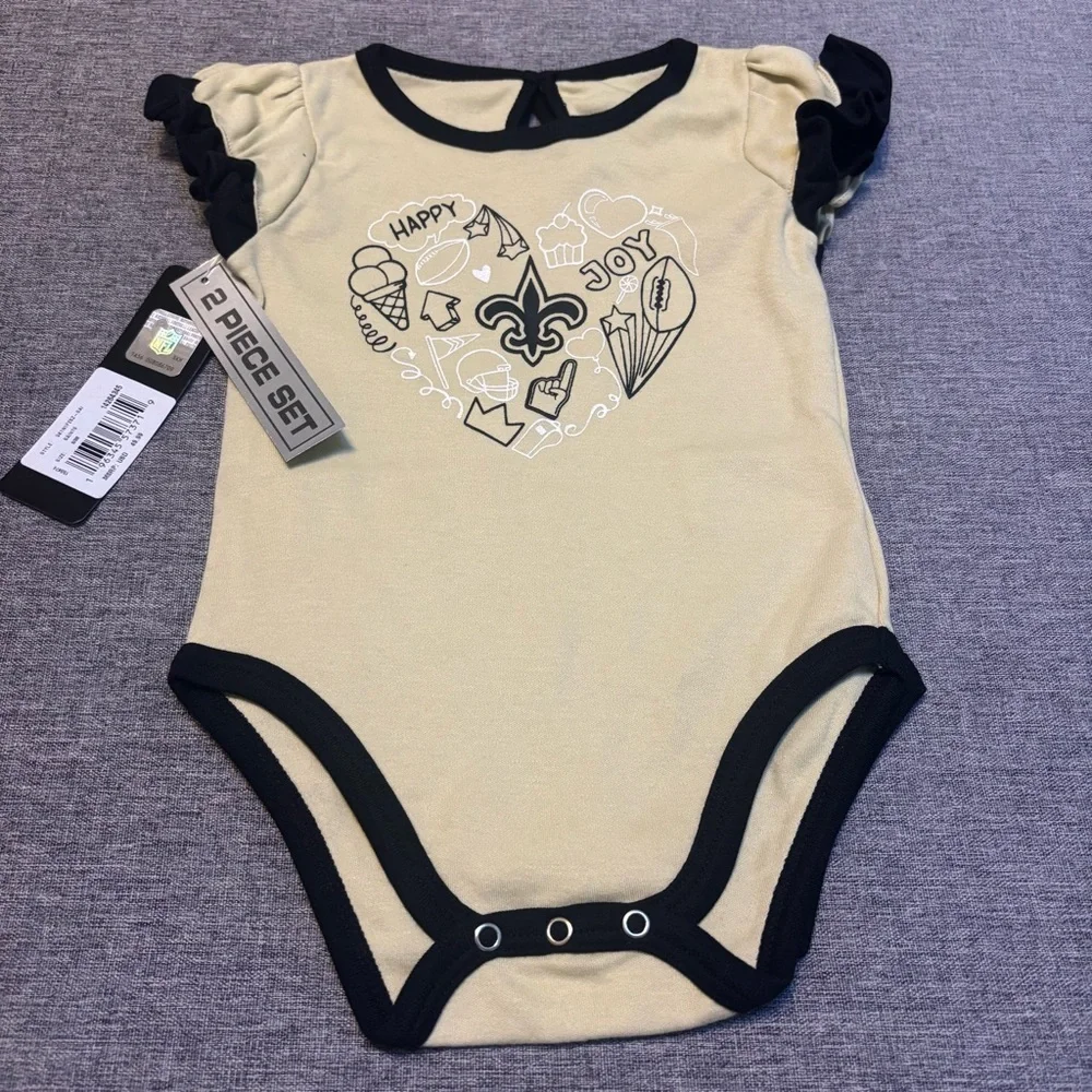 NFL Newborn Infants Too Much Love 2 Piece Creeper Bodysuit